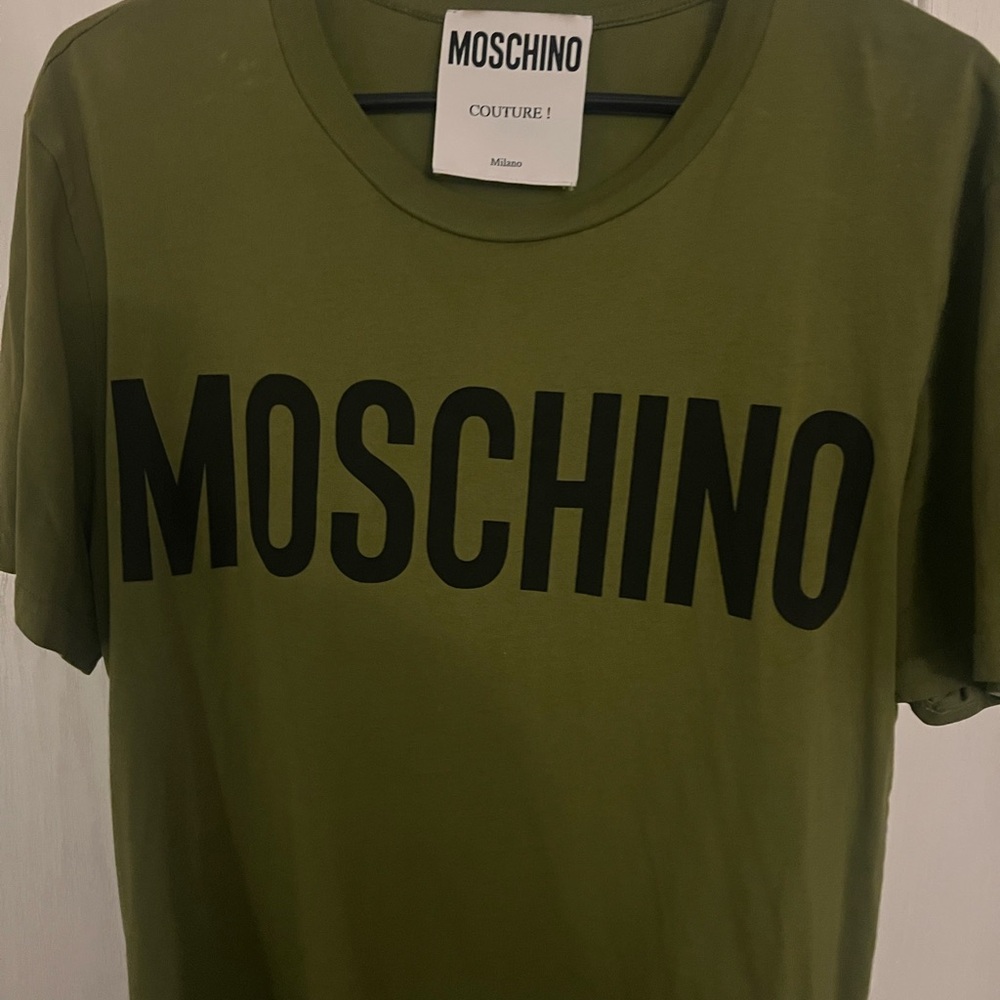 Moschino Olive Green Short Sleeve Tee